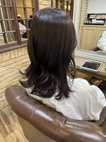 トータルビューティーサロン プリエ(prier)&nbsp;レイヤーカット｜レイヤーロング/アッシュブラック/クラゲヘアー