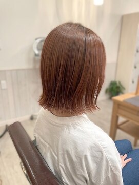 エルベ 内原店(elve) ボブ×ほんのりオレンジ！