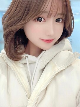 ロア 中目黒(loa) レイヤーロング/グレーベージュ/黒髪/前髪パーマ[中目黒]