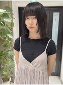 【YOKE】顔周りレイヤーステップカット縮毛矯正ロブ姫カット