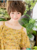 大人ハイライトカラー前下がり束感ショートh3上尾20代30代40代