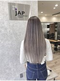 初めてのカラーでカラーでハイトーンミルクティーベージュ
