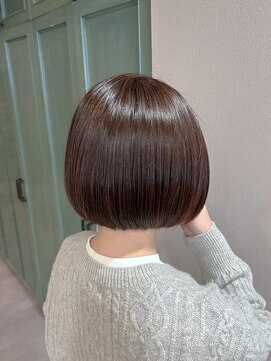 ヘアサロン ナノ(hair salon nano) ボブ/オレンジブラウン/白髪ぼかしカラー/30代/40代/50代/ツヤ髪
