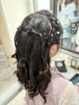 アイビー 新宿(IVY)&nbsp;編みカチュリボンハーフツイン