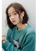 ナチュラルボブくびれヘアアプリコットオレンジ20代30代40代50代