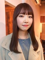 ロティー 天神(loty) ロング 前髪カット 顔周りカット 髪質改善 ピンクベージュ 20代