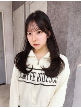 ハオ(hao) 【hao渋谷】ブルーブラック×バタフライカット