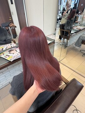 ヘア ルミナス バイ フォルテ(HAIR LUMINAS by FORTE) ワンブリーチで爆誕!チェリーレッド!