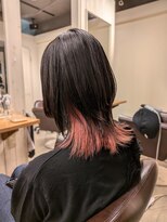 アンプリュス リアン(1+ Unplus lien) サーモンピンクインナーカラー×ミディアムレイヤーウルフ/亀戸