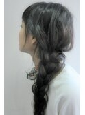ロングラフ編み込みアレンジ