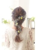 かすみ草が大人気編みおろしスタイル