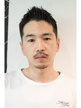 メリケンバーバーショップ コウベ(MERICAN BARBERSHOP KOBE) ビジカジテクノセミウェットツーブロックベリーショート