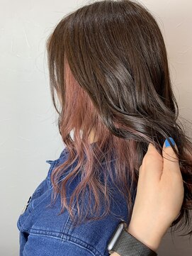 キャラ 池袋本店(CHARA) くすみピンクインナーカラー【キャラ池袋/池袋東口/大村】＊