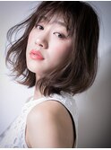 ラフニュアンス小顔ミディアムボブウルフv北浦和20代30代40代