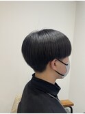 ナチュラルストレート×シースルーマッシュ