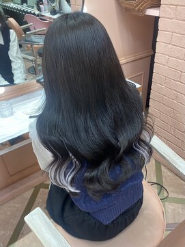 エル ヘアサロン なんば店(eL) 【韓国風モテヘア】エクステロング/インナーシルバー
