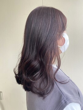 カシェ リタ ヘアー(CACHE'&RITA HAIR) 顔まわりカット◯チェリーピンク◯ピンクブラウン◯ツヤ感