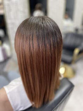 アローズ 久留米店(arose) 20代30代40代シースルーバングヘア×ショコラアッシュ