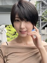 クビレショート/30代/40代/50代/前髪ありショート
