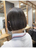 大人マッシュショート丸みショート黒髪ショートベリーショート