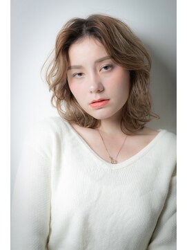 カバーヘア ブリス 戸田公園西口店(COVER HAIR bliss) デザインカラー外ハネカール外国人風ウルフv戸田公園20代30代