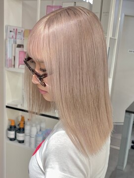 ベレーザ 渋谷(BELEZA) 9713渋谷ブロンドホワイトアッシュ髪質改善ストレート韓国ヘア