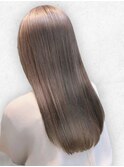 艶感♪髪質改善カラー大人可愛いグレージュハイトーンロング