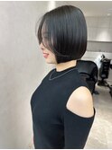 イメチェン外ハネボブ美髪ワイドバングレイヤーショート/池袋