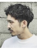 《セットを簡単に》スパイキーショート/ニュアンスパーマ