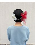 すっきりまとまり和風ヘアアレンジ♪ブライダルお呼ばれ二次会