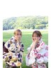 浴衣着付け＋ヘアアレンジ　￥7,700