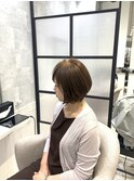 白髪ぼかし/白髪改善カラー/ショート/透明感カラー/脱白髪染め