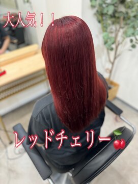 ビオルネ 浦安店(VIE.ORNER) ブリーチカラー/チェリー/レッド/ツヤ髪トリートメント