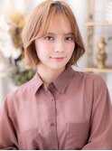 シンメトリーピンクベージュハッシュカットa北浦和20代30代40代
