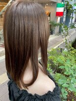 ジェコ ブラン(gecko. brun) ワンカールミディアム/ショコラブラウン/韓国っぽヘア♯武蔵小山