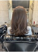 ナチュラルレイヤー×まろやかベージュ