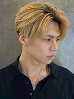 メンズサロン キング 梅田店(Men’s salon K!ng)&nbsp;韓国マッシュセンターパートツーブロックニュアンスパーマウルフ