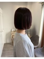 ロッカヘアエジェ(ROCCA hair eje.)&nbsp;ピンクベージュ艶感ナチュラルボブ