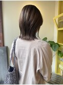 〈浅草 半個室〉ナチュラルストレートアッシュオリーブベージュ