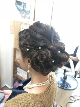 ロカット サロン(Roquat Salon) あみこみミディアップアレンジ　【ヘアアレンジ　立川南/袴】