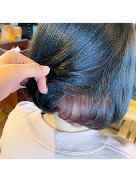 ピースリーヘア バイ カーサ(peathree.hair by CASA) ラベンダー×アクセサリーカラー