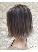 ハイライト#ボブ#グレーアッシュ#大人かわいい