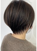 絶壁解消/丸みあるショートボブ/オイルカラー/20代30代40代