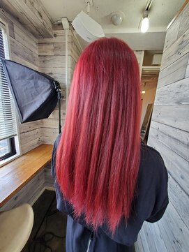 ヘアメイク フォックス 錦店(hair make FOX) ハイトーンカラーレッド