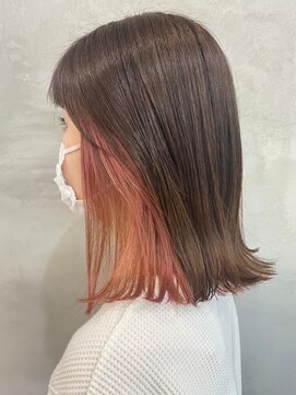 カリン(carin) pesca那覇新都心店/小顔/オレンジカラー/イヤリングカラー