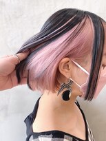 ハバナ 渋谷(HAVANA) デザインカラー/ツートンカラー/似合わせカット前髪ボブピンク