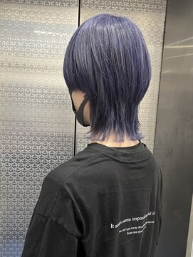 ホワイト 梅田(white) #メンズウルフ×ブルーラベンダー