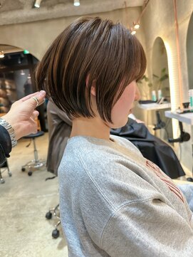 ロンド エスポワール 錦糸町(Lond espoir) 前髪ピンクベージュマチルダボブ【錦糸町/ショート】