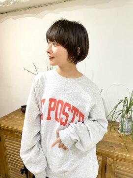 エースハバナ 渋谷(1 HAVANA) 丸みショート/地毛風カラー/オリーブアッシュ