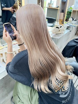 ロンドワン 三宮元町(Lond one) ハイトーン！ブリーチ/ダブルカラー×韓国★レイヤーロング